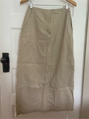 Women’s Beige Maxi Skirt - Classic Straight Silhouette